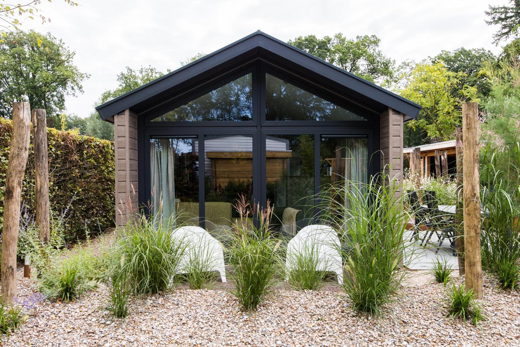 Modern Ingericht Chalet Op Groen Park Op De Veluwe Epe Exterior foto