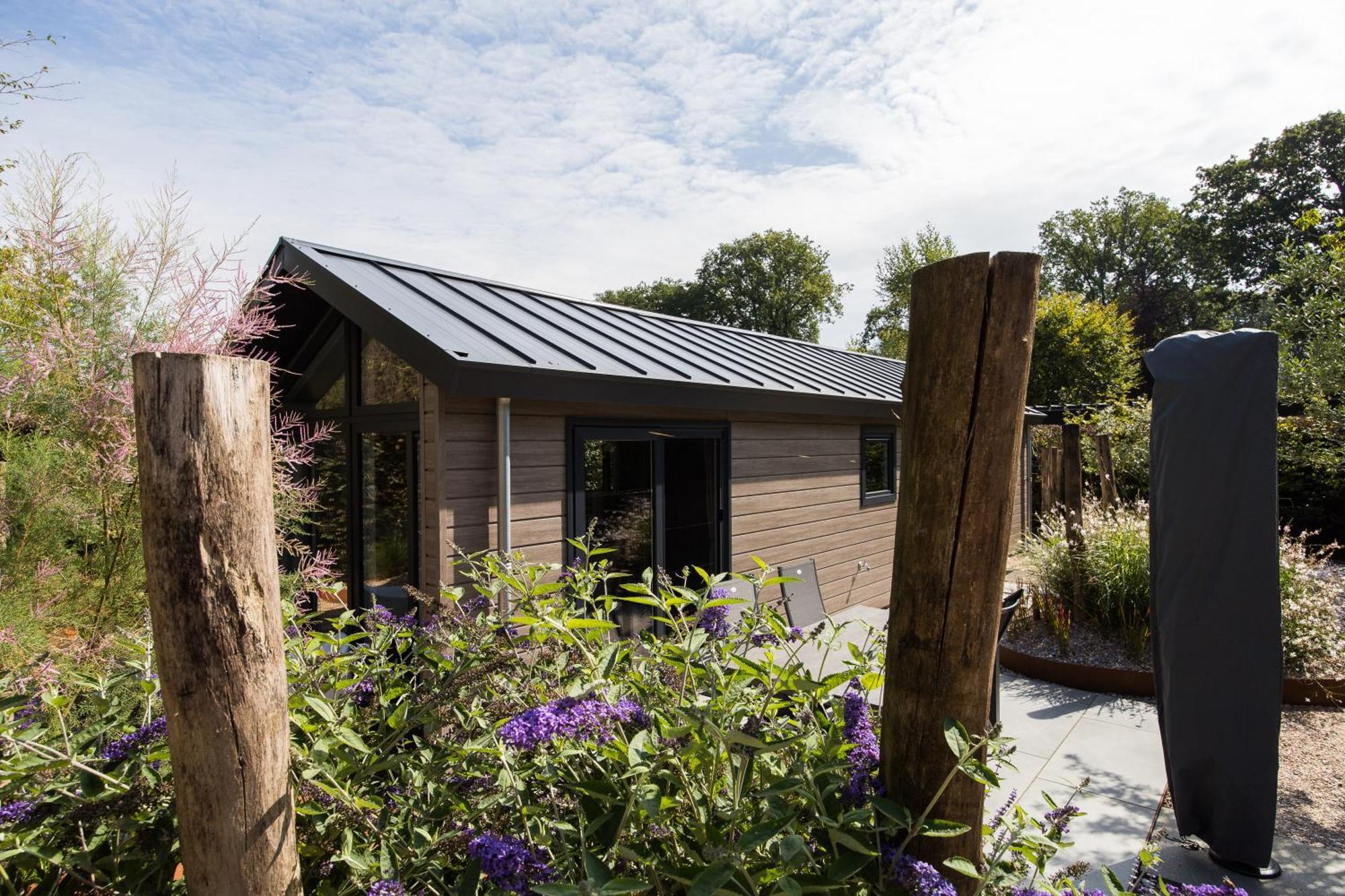 Modern Ingericht Chalet Op Groen Park Op De Veluwe Epe Exterior foto