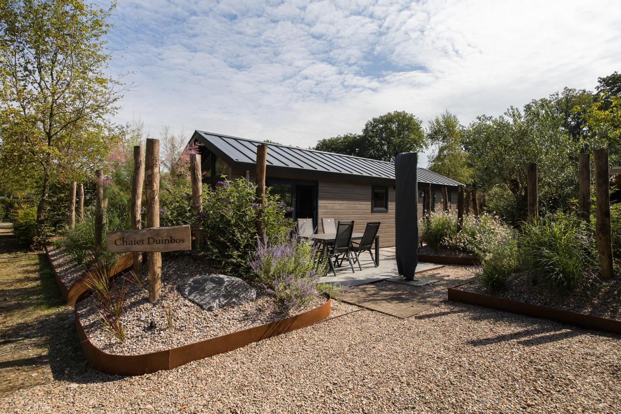 Modern Ingericht Chalet Op Groen Park Op De Veluwe Epe Exterior foto