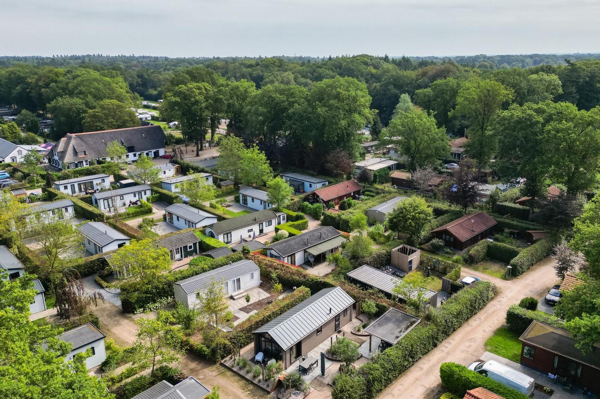 Modern Ingericht Chalet Op Groen Park Op De Veluwe Epe Exterior foto