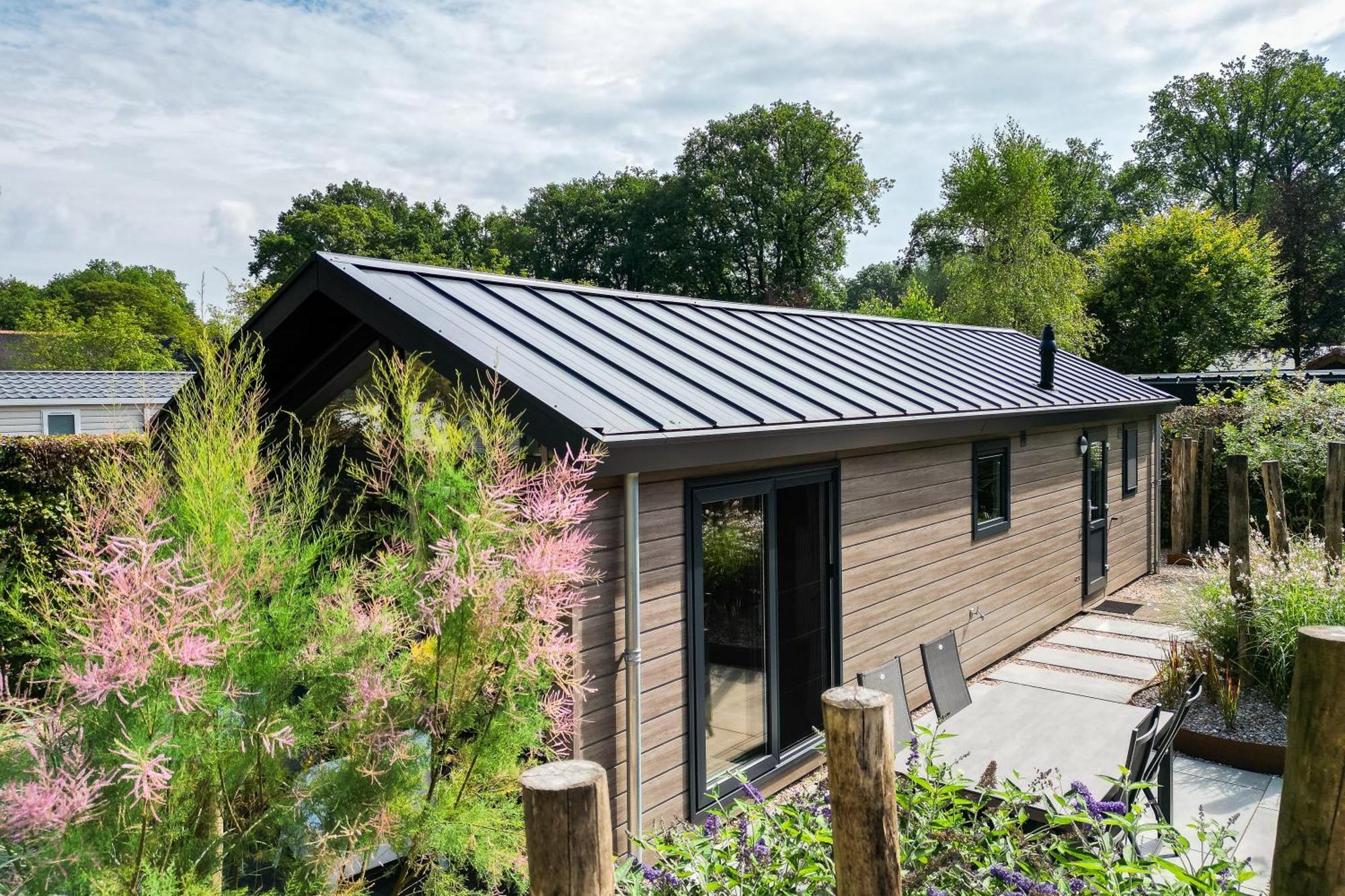 Modern Ingericht Chalet Op Groen Park Op De Veluwe Epe Exterior foto